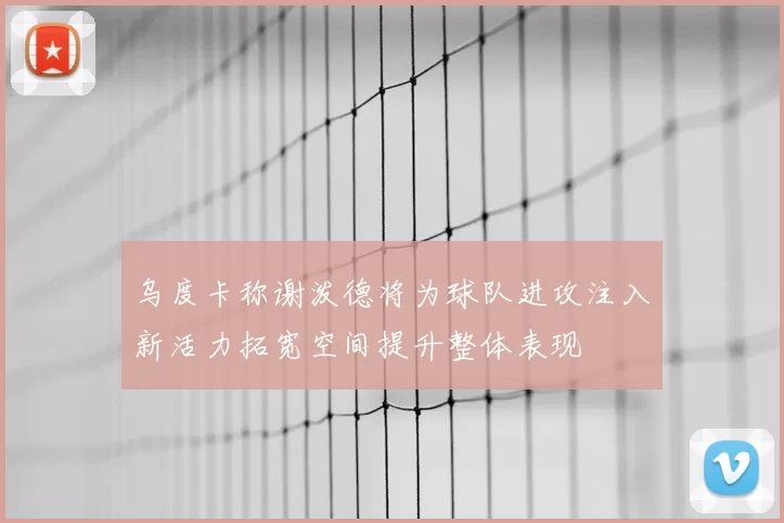 乌度卡称谢泼德将为球队进攻注入新活力拓宽空间提升整体表现