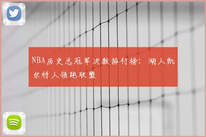 NBA历史总冠军次数排行榜:湖人凯尔特人领跑联盟